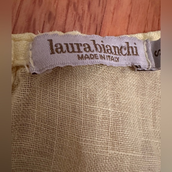 Laura Bianchi Maxi Tank Dress Women Small  Gray Slide Slit Linen Italy ¥¥ - Picture 8 of 13
